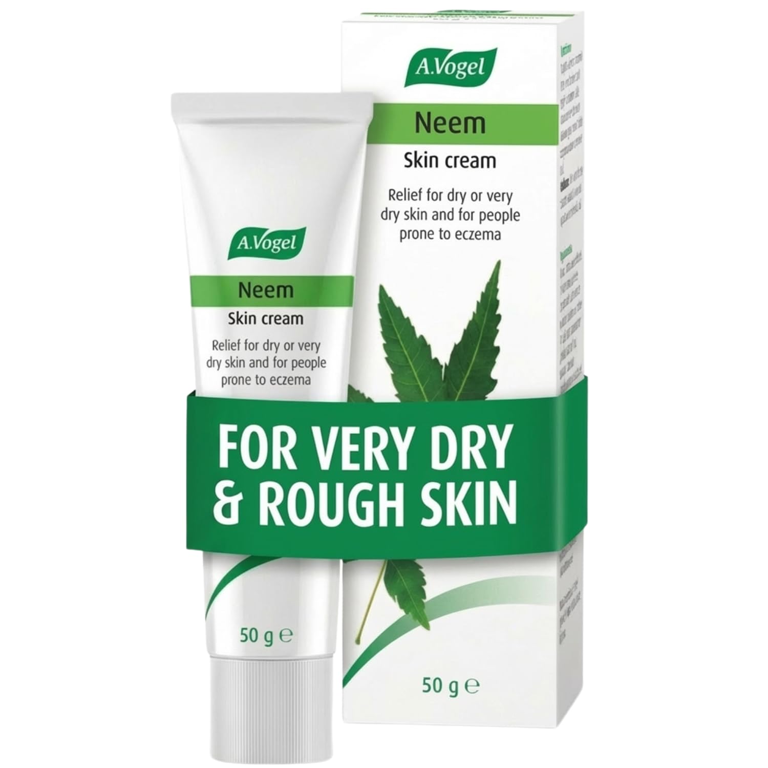 A.Vogel Neem Cream for Dry & Eczema-Prone Skin - Natural Moisturising Cream with Neem Extract, Almond Oil & Beeswax - Helps Soothe Itchy, Red & Irritated Skin - 50g