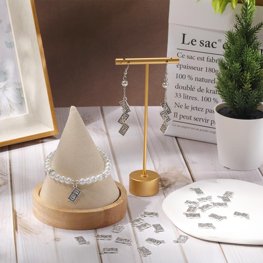 SUNNYCLUE 1 Box of 100 Pieces Money Charms Large Money Sign Charms Cash US 100 Dollar Note Coin Currency Silver Antique Alloy Charm Bulk for Jewellery Making Charms Earrings Necklaces Bracelets, Alloy