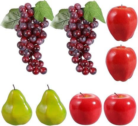 Amazon Com Vosarea 8pcs Artificial Fruit Simulation Fruit Realistic Fruit Toys Decorative Fruit Model For Home Shop Restaurant Decoration Photography Party Toy Home Kitchen
