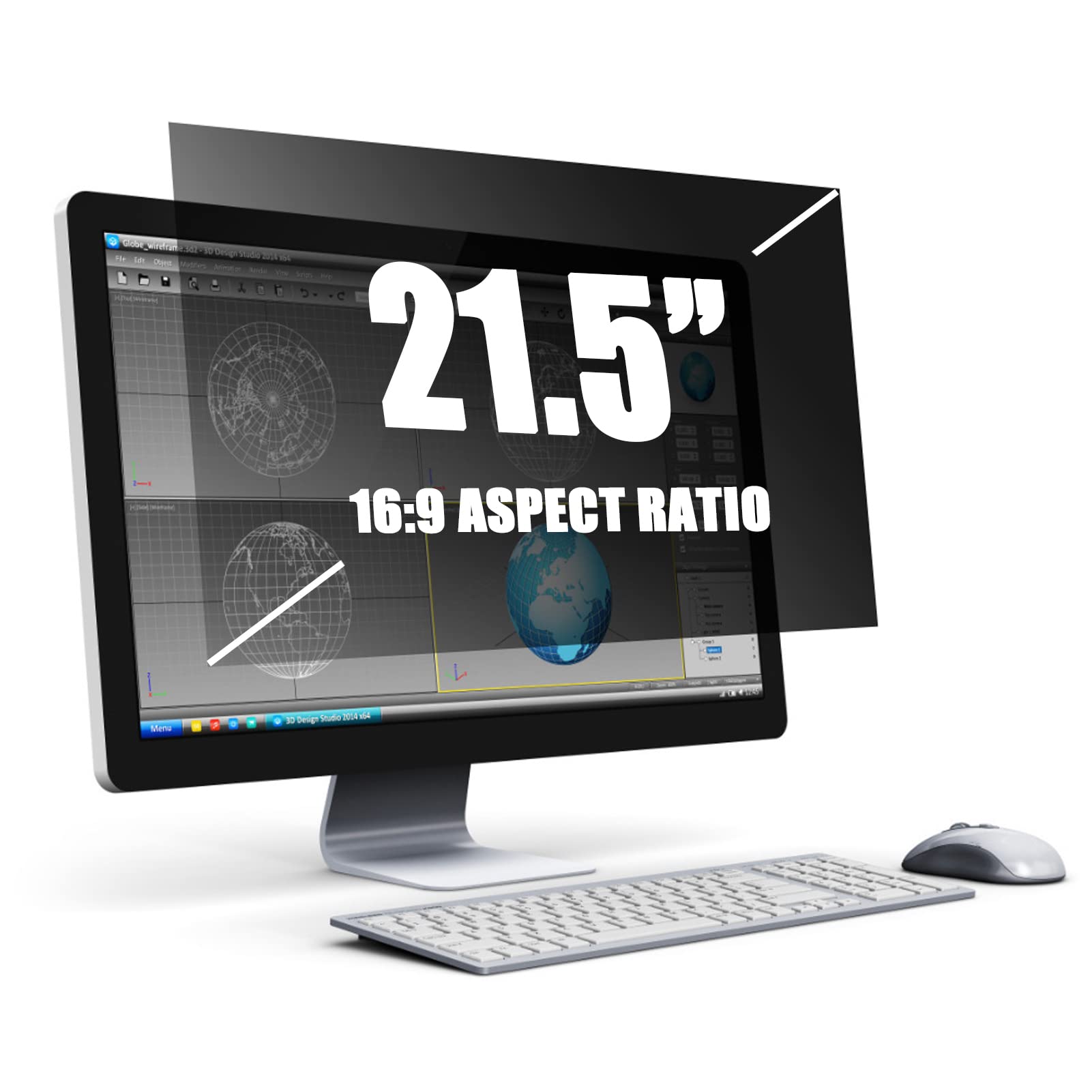 VBESTLIFE 21.5in 16:9 Monitor Screen Filter, Desktop Computer AntiPeeping Film, Clear View, Protects, for Offices Public Places Airports