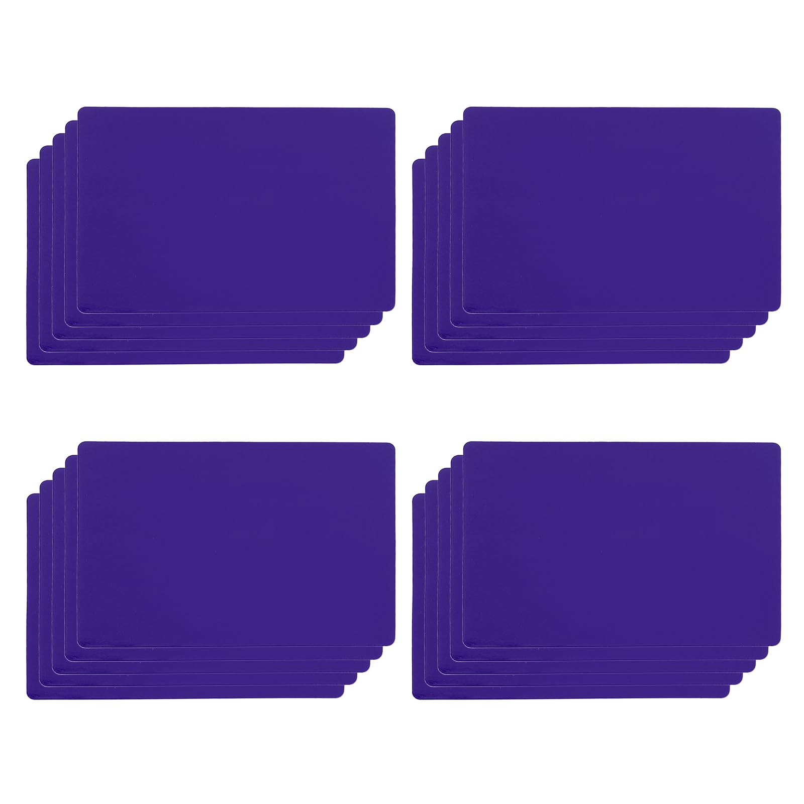PATIKIL Magnetic Name Tag 4.72x3.15Inch, 20 Pcs Dry Erase Magnet Labels Waterproof Reusable Strips for Classroom Office Refrigerator Home whiteboard, Purple