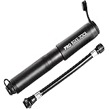 PRO BIKE TOOL Mini Bike Pump Classic - Fits Presta & Schrader Valves - up to 100 PSI / 6.9 Bar - Bicycle Tire Pump for Road a
