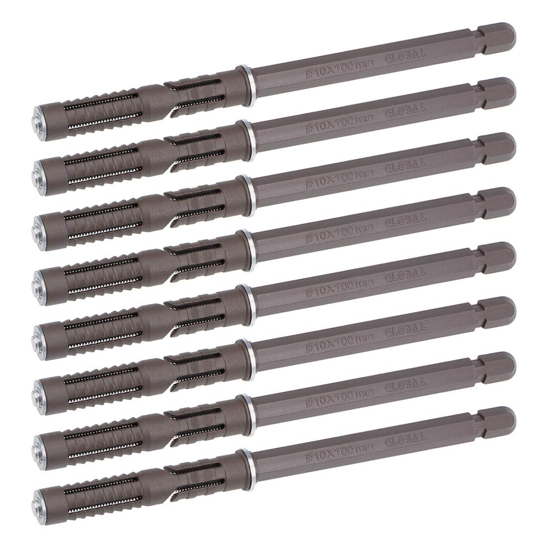 uxcell Floating Shelf Brackets 10x100mm Invisible Adjustable Hex Pipe Supports 8 Pcs