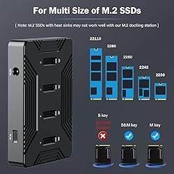 AMZPILOT 4 Bays M.2 NVMe & SATA to USB C Docking
