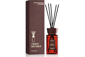 Reed Diffuser Set, 5.2 oz Sandalwood Scent Reed Diffuser with Sticks, Reed Diffusers for Home Bedroom Apartment Bathroom Deco