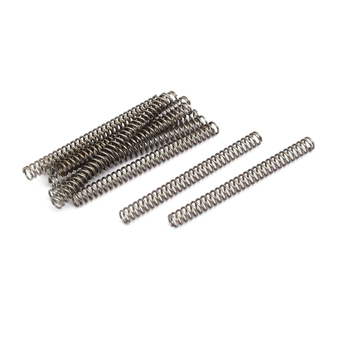 sourcingmap 0.4mmx3mmx35mm 304 Stainless Steel Compression Springs Silver Tone 10pcs
