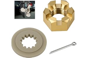 ANTRYS 18-3716 Marine Prop Nut Kit for Johnson/Evinrude Motor and OMC (40-140 HP) – Includes Prop Nut, Prop Spacer & Cotter Pin, Replaces GLM 22350, Evinrude/Johnson 175267, Mallory 9-73952, OMC 175267