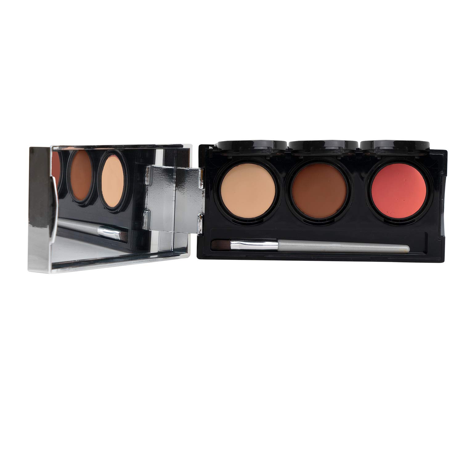 Dermaflage Tattoo Cover Up Makeup (Bronze) - Bruise Full Coverage Concealer - Full Coverage Waterproof Concealer for Bruise, Scars & Acne - Smudge Proof Palette with 3 Pro SFX Shades + Brush