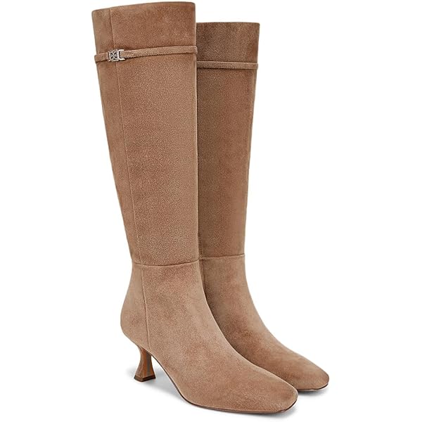 thumbnail image 2 of Sam Edelman Women's Wade Stacked Heel Square Toe Knee High Boots – Wide Calf Available 2 of 4