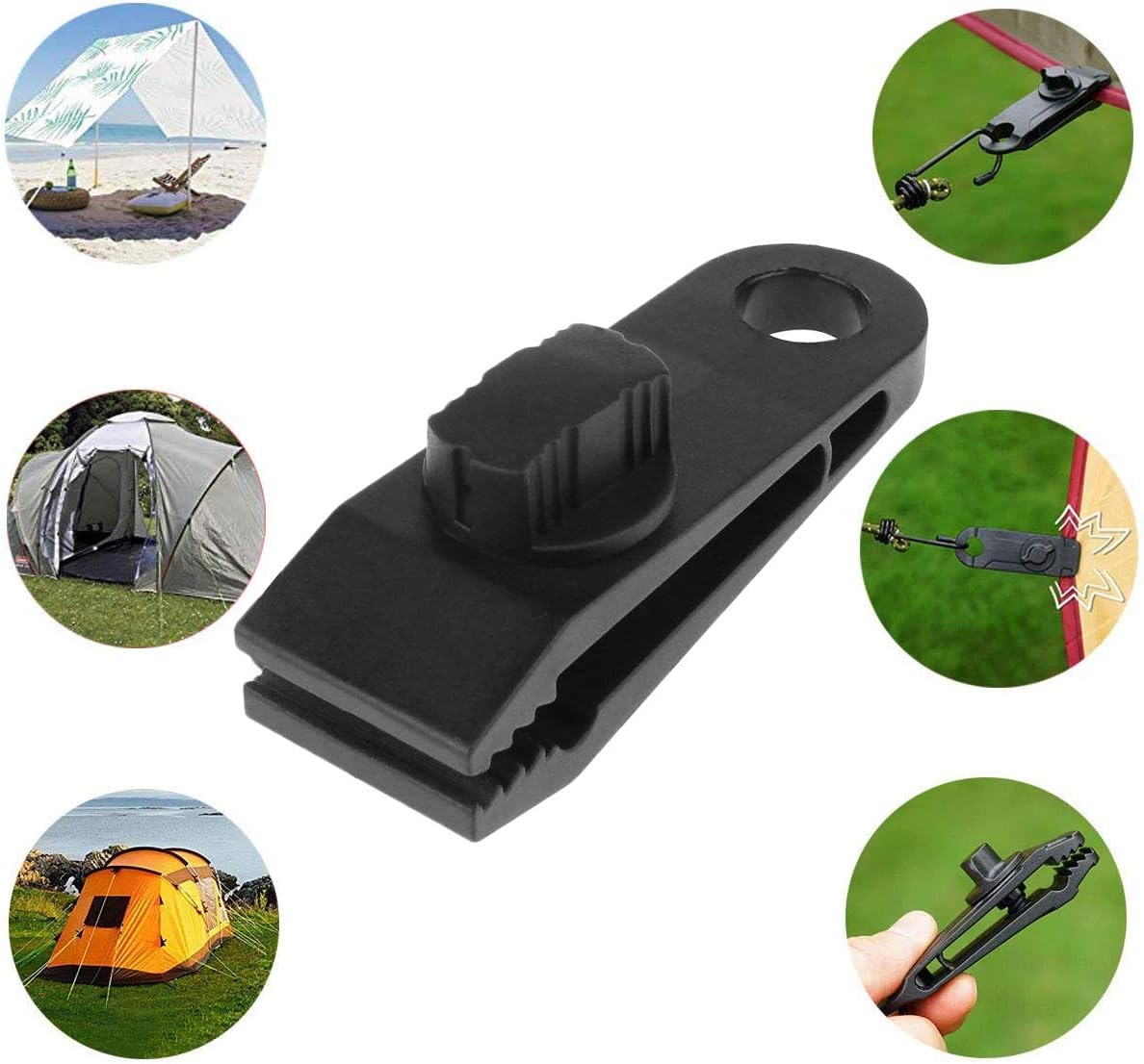 Sungkeen Tarp Clips Lock Grip Awning Clamp, Heavy Duty Tarp Clips for Tents Tarp, Car Cover, Boat Cover, Pool Cover (10 Pcs) - Image 3