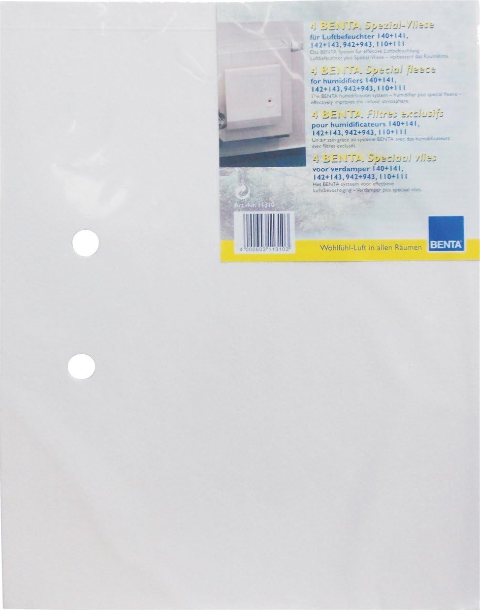 TODAMI White Fleece Filter Humidifier - Pack of 4 - 10141 ml - Evaporative - Bedroom/Living Room