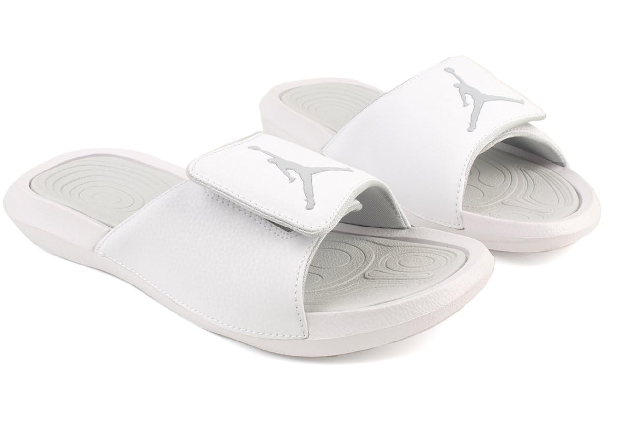all white jordan slides