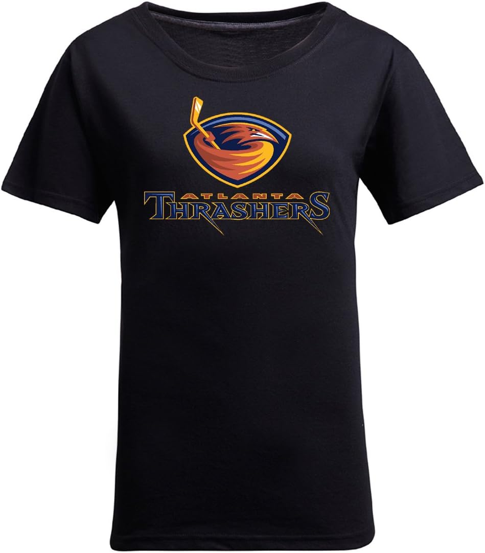 Amazon.com : NHL atlanta thrashers Black womens T-shirt : Sports & Outdoors