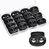 Deesea 15 PCS Plastic Cord Locks End Spring Stop