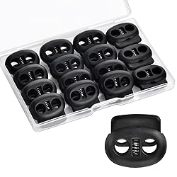 Deesea 15 PCS Plastic Cord Locks End Spring Stop