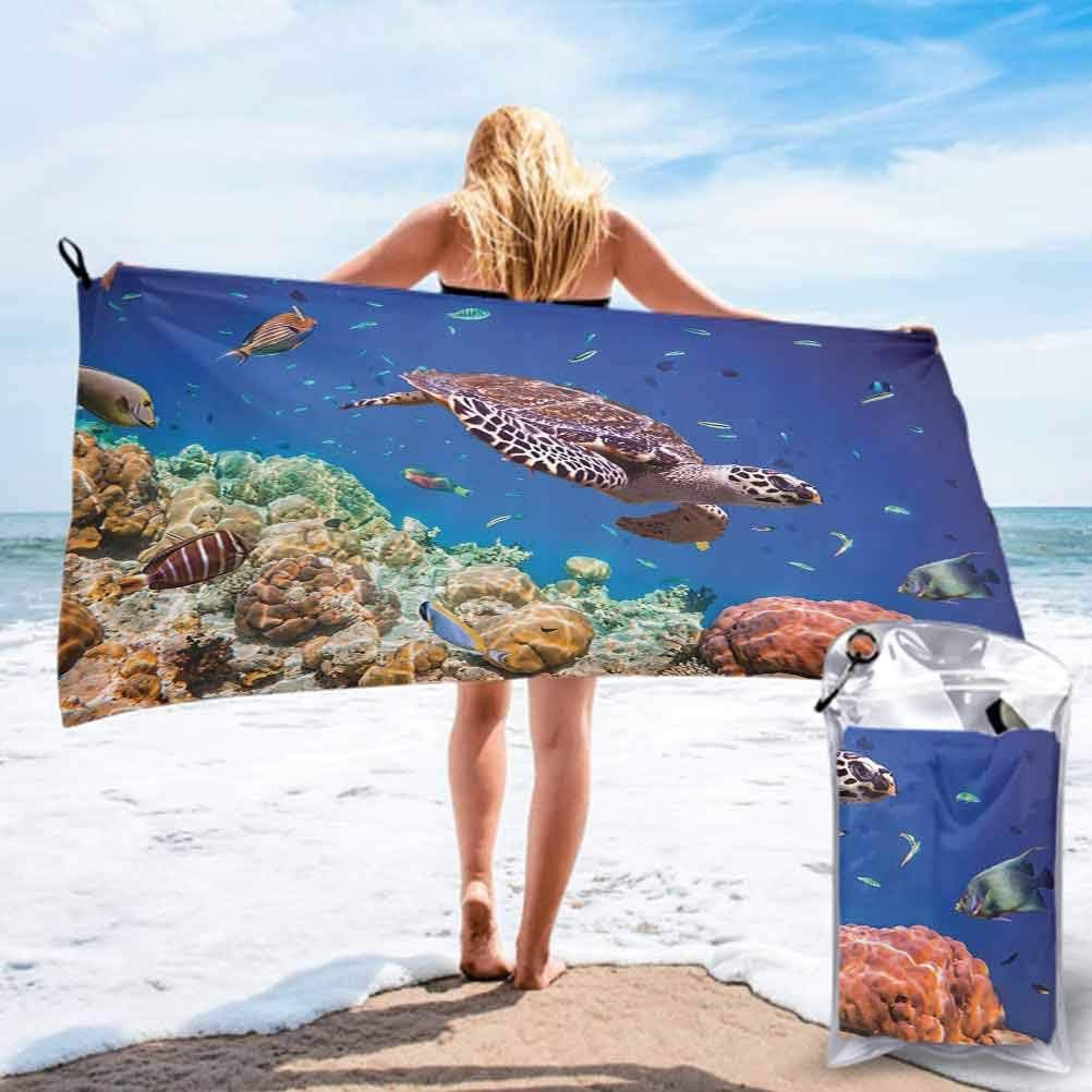 Ahuimin Ocean Decor Collection, Quick Drying, Lightweight, Fast Dry Towels, Turtle