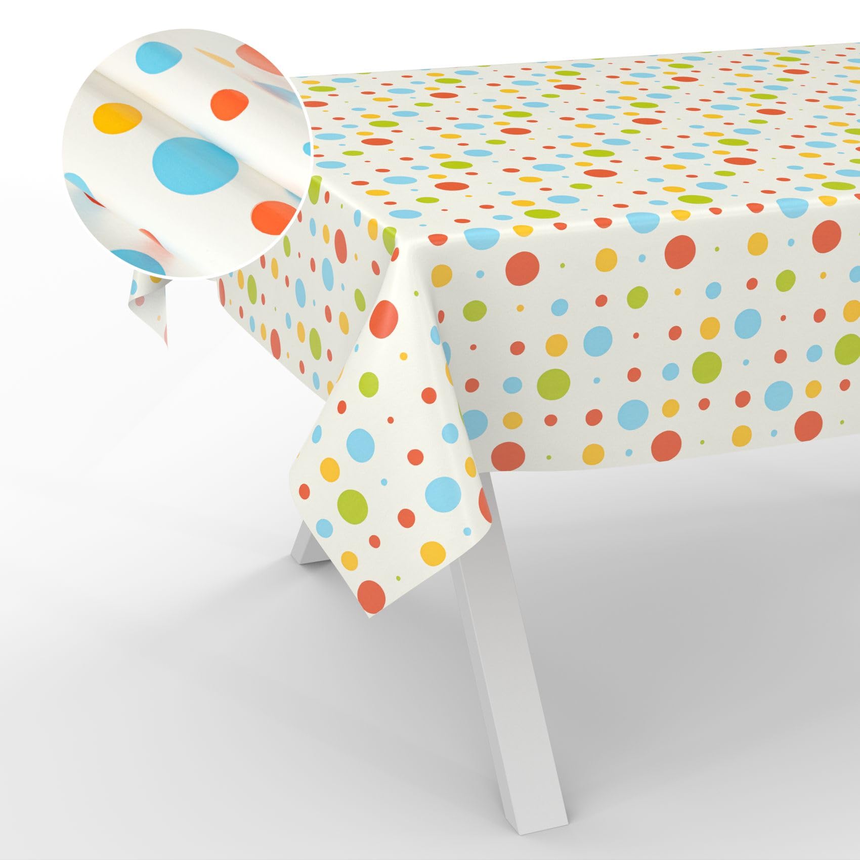 ANRO Oilcloth Tablecloth, Washable, Oilcloth, Garden Tablecloth, Outdoor, Indoor, 200 x 140 cm, Cut Edge, Party