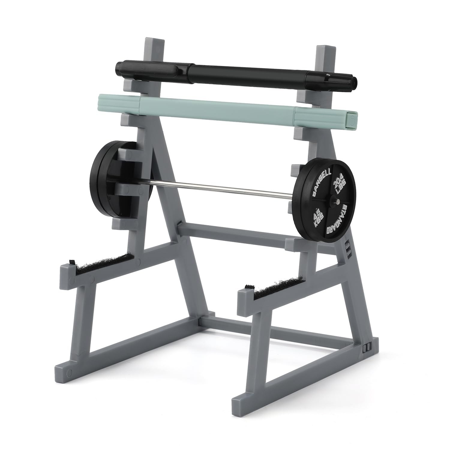 Photo 1 of Squat Rack Pen Holder, Squat Rack Office Decor Mini Barbell Rack Pen Holder Desktop Squat Rack Pen Holder with Weights & Barbells for Office Gym Decorations for Fitness Weightlifting Lovers