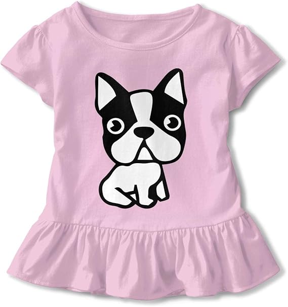 Amazon Co Jp 萌え子犬 ワンちゃん ボストンテリア フレンチブルドッグ ベビー ワンピース 半袖ｔシャツ 女の子 子供服 赤ちゃん服 3t 6t幼児 七五三 出産祝い 通園 服 ファッション小物
