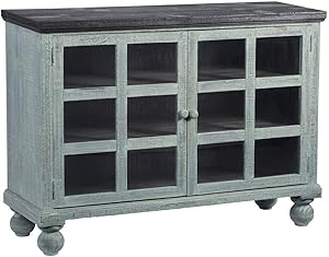 Progressive Furniture Elizabeth Display Cabinet, Gray