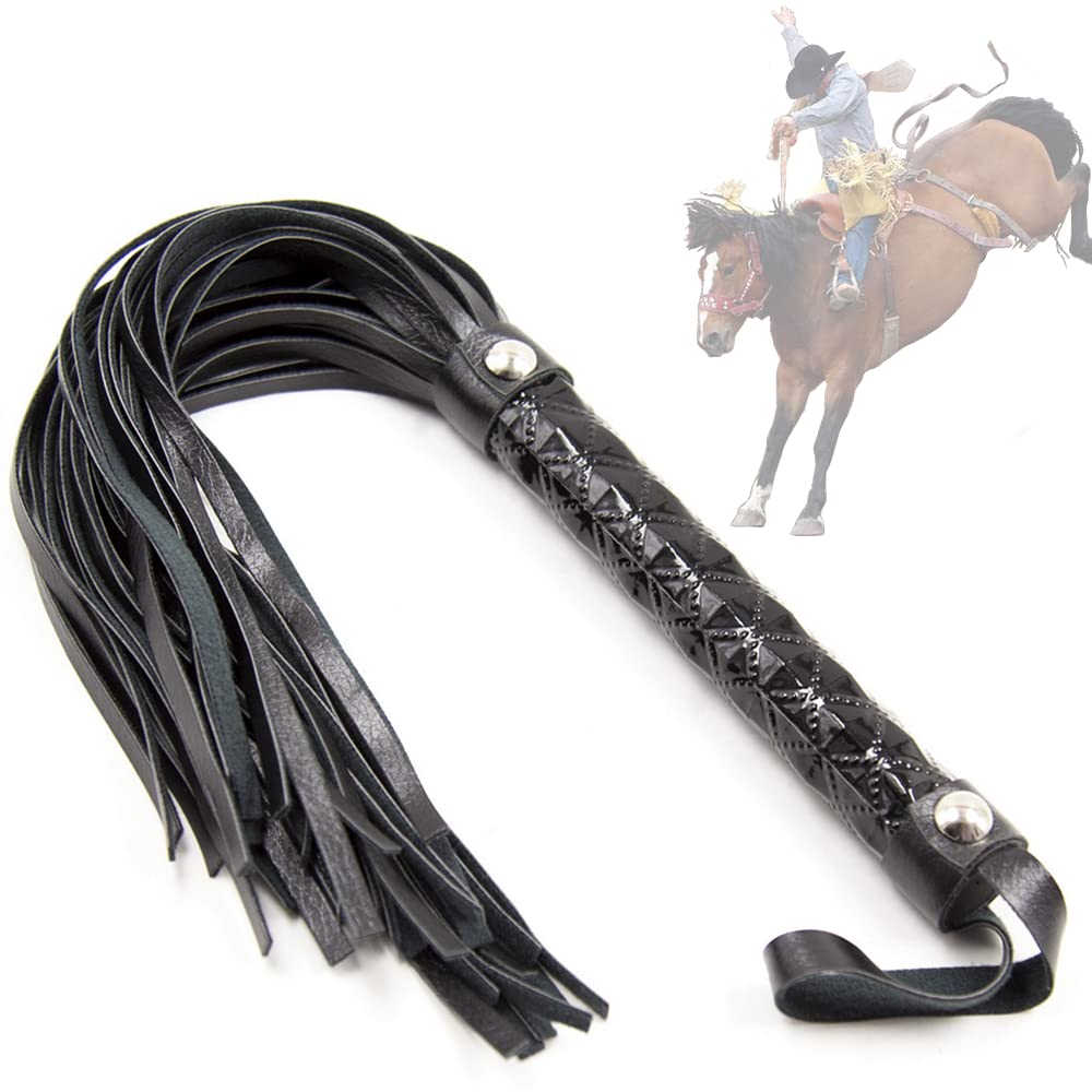 CGJIANG Horse Whip PU Leather Riding Crop Outdoor Training Racing Practice Equestrianism Horse Crop