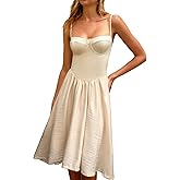 CHYRII Women Fashion Summer 2025 Sweetheart Neck Spaghetti Straps Corset A-Line Long Sundress Midi Dress