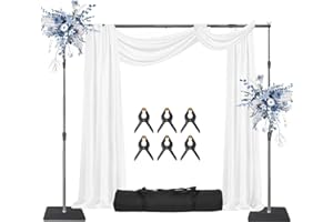 Heavy Backdrop Stand Kit, 10x8 ft Adjustable Photographic Background Stand Support System Kit, Suitable for Professional Phot