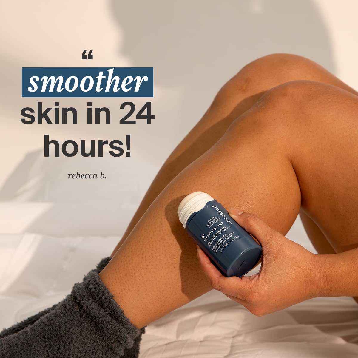 Cocokind KP Smoothing Stick, Mess-Free Keratosis Pilaris Bump Body Scrub, All Skin Types including Sensitive Skin, Fragrance Free, Cruelty Free, Vegan, 1.7 oz