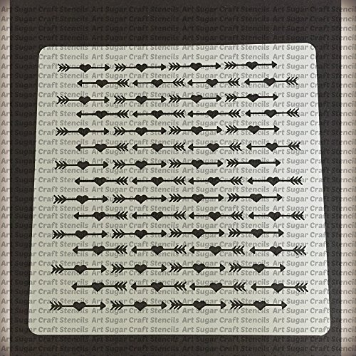 arrows Cookie stencil - cupcake designs for air brush - Royal icing
