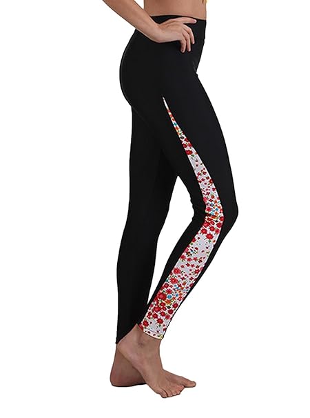 SWISSWELL Damen Surfing Leggings Lange Schwimmhose Elastik Vielfarbig UV-Schutz Linear Fit Schwimmen Bademode Strumpfhosen Sw