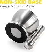 Bekith Mortar and Pestle Sets 18/8 Stainless Steel Spice Grinder Molcajete view 4