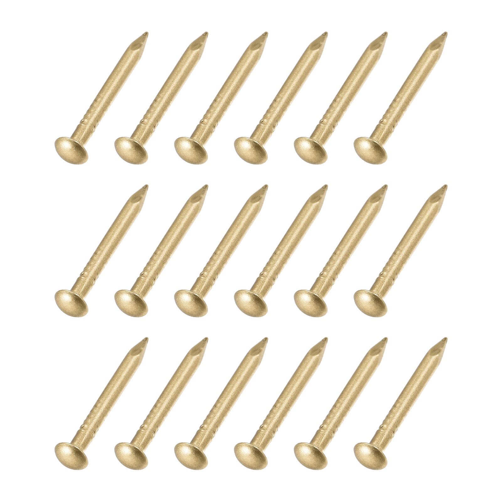 METALLIXITY Small Nails (2x25mm) 100pcs, Brass Tiny Hardware Nails - for Household Woodworking, Brass Tone