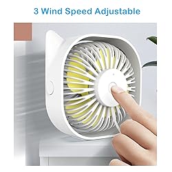 USB Desk Fans Small Quiet - Mini Cute Desktop Fan