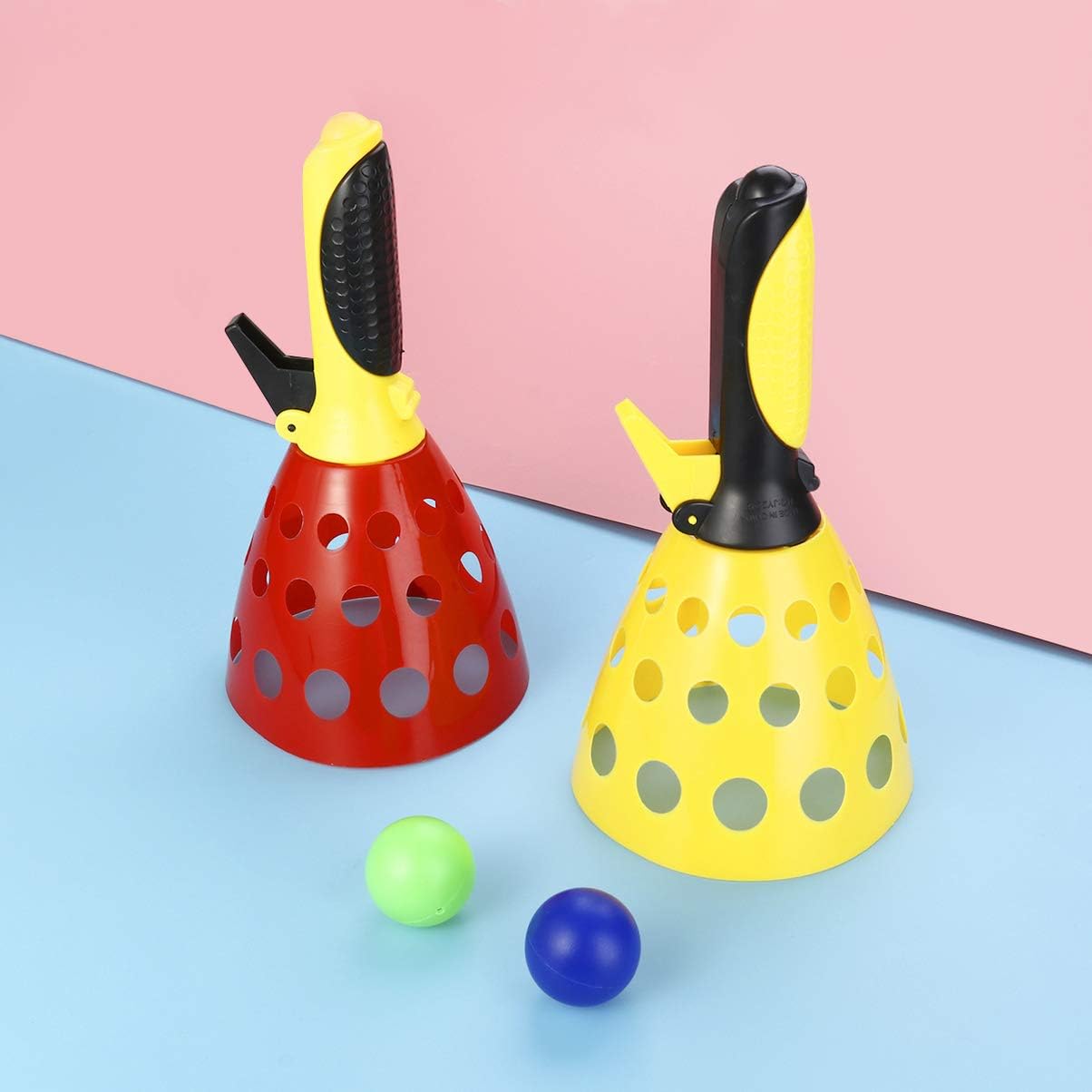 LIOOBO Kids Launch Catch Ball Game Set, Catcher Scoop Toss Toy Pop And Ball Game ing Set Toss And And Kids Outdoor s, Beach Toys - Image 3
