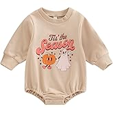 Ayalinggo Toddler Infant Baby Girl Boy Halloween Outfit Pumpkin Sweatshirt Oversized Onesie Bubble Romper Sweater Clothes