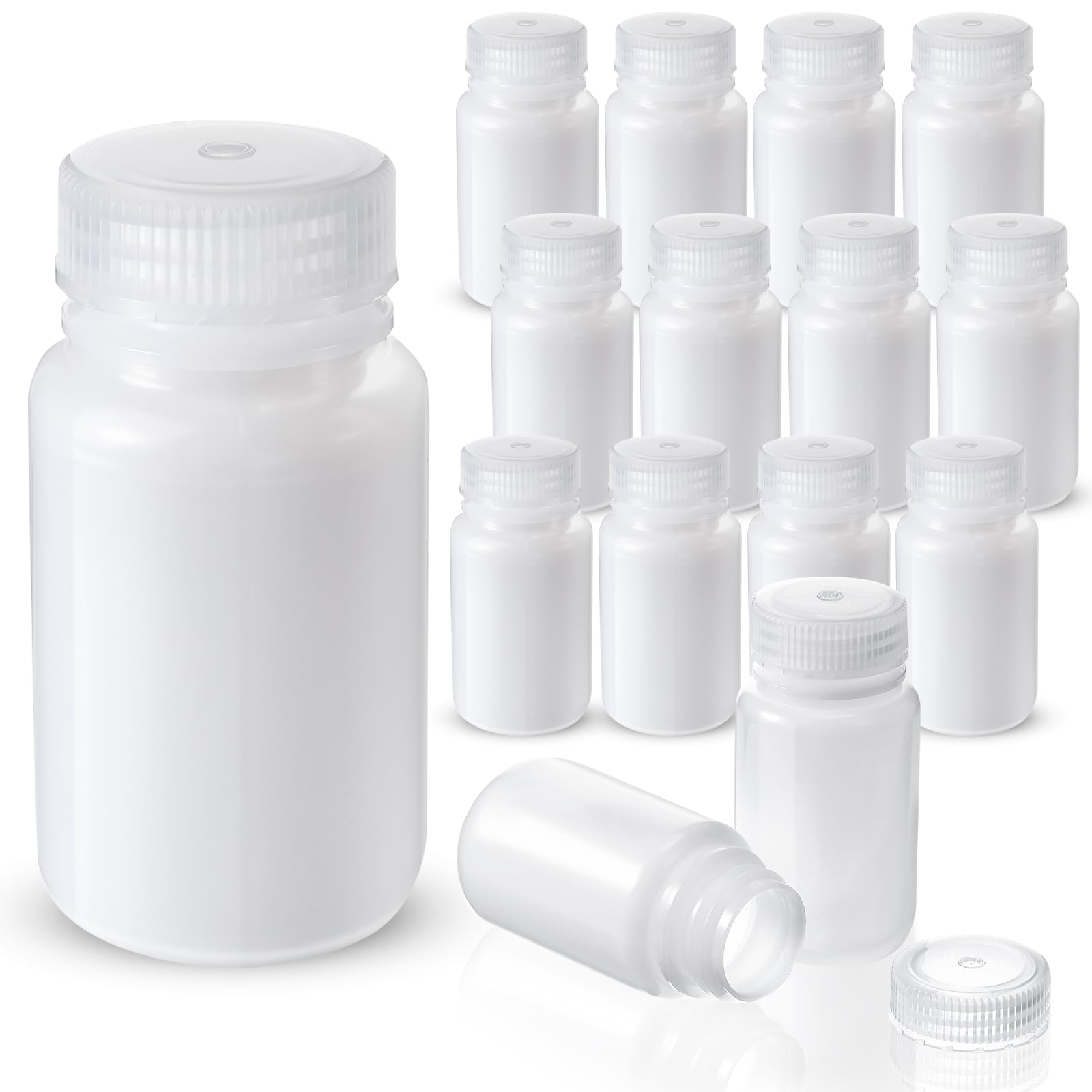 Zhehao 30 Pcs 4 oz Sample Bottle with Cap Wide
