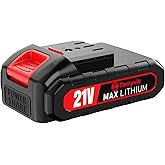 Tomyvic 21V Battery for Model TY-601 TY-602 TY-603 TY-JX-902, Replacement Accessories for Electric 6 Inch Mini Chainsaw (Only Battery)