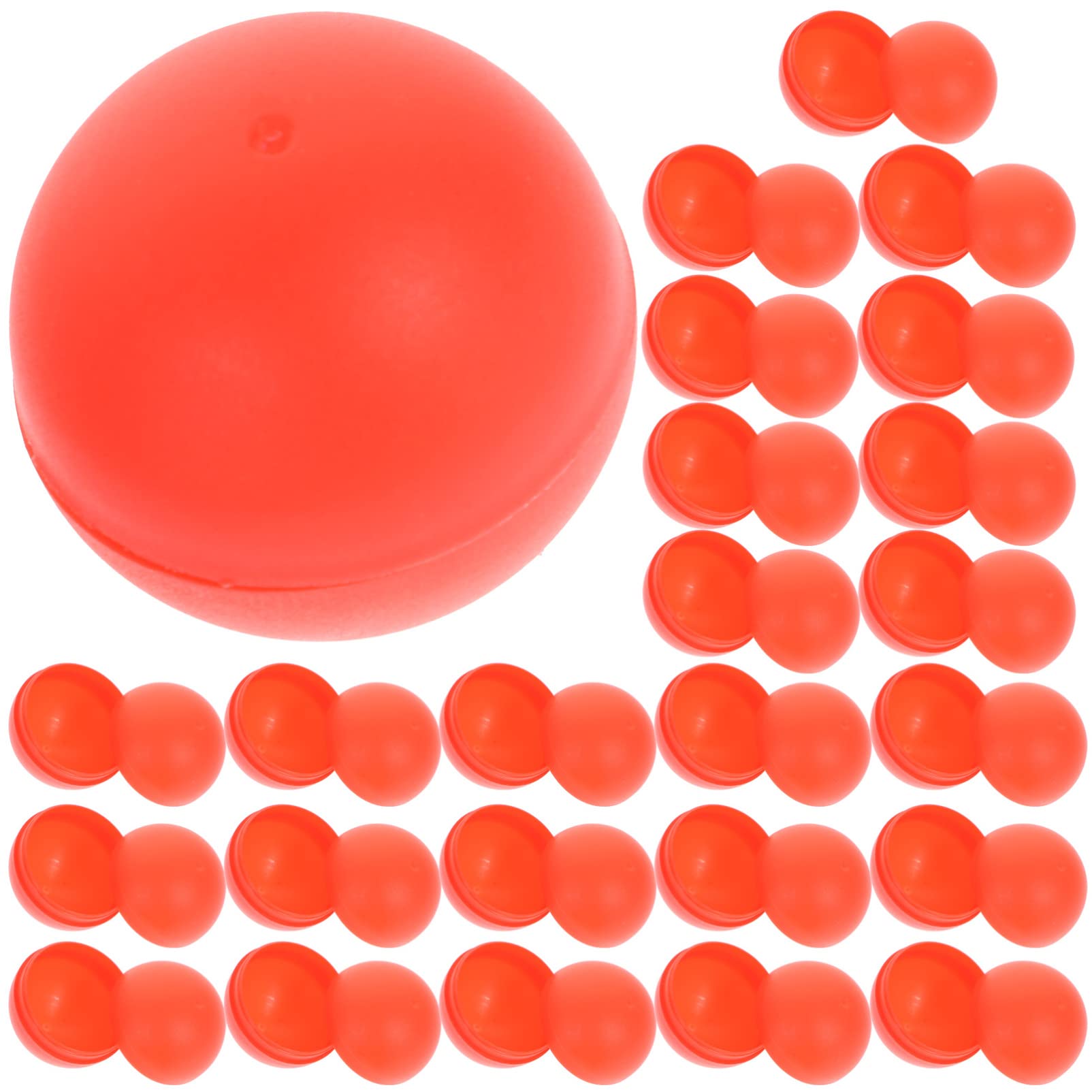 Holibanna 25Pcs Plastic Lottery Balls for Raffles and Drawings Bright Red Pong Balls for Party Decorations and Easy to Recognize for Game and Events