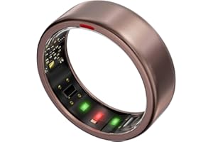 POBOVi Ring OnePlus - Ultra-Thin Titanium Smart Ring - 7 Days Battery Life - Fitness/SPO₂/Stress/HR/Sleep Skin Temperature Tracker - No App Fee - iOS&Android Compatible (Rose Gold, 9)