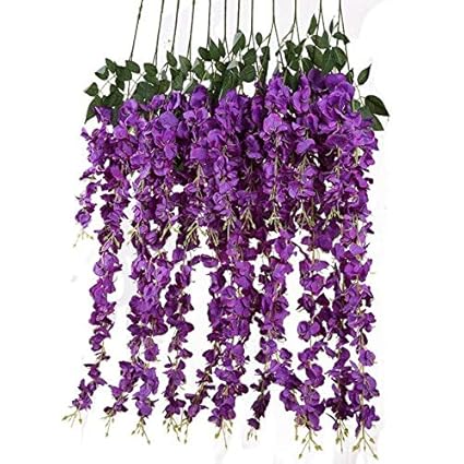 Amazon Com Decorations New Artificial Silk Wisteria Vine Ratta
