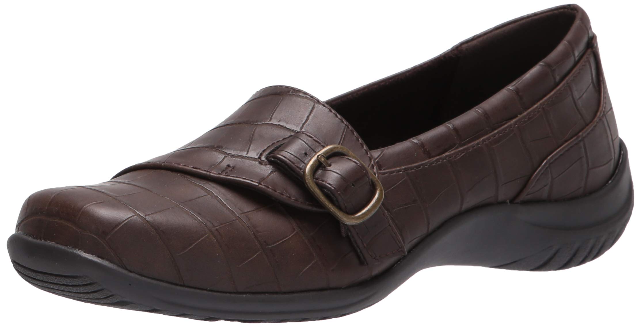 Easy Street womens Flat Sneaker, Brown Croco, 9 US