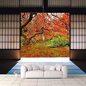 Wall Murals for Bedroom Japanese Style Grid Door View Large Removable Wallpaper Peel and Stick Wall Stickers - 66x96 inches