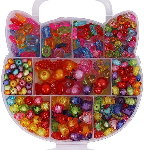 Hello Kitty Beads for Jewelry Making Kids Handmade Bracelets,Necklace,Early Childhood Educational Toys &amp; Perfect Christmas Gift