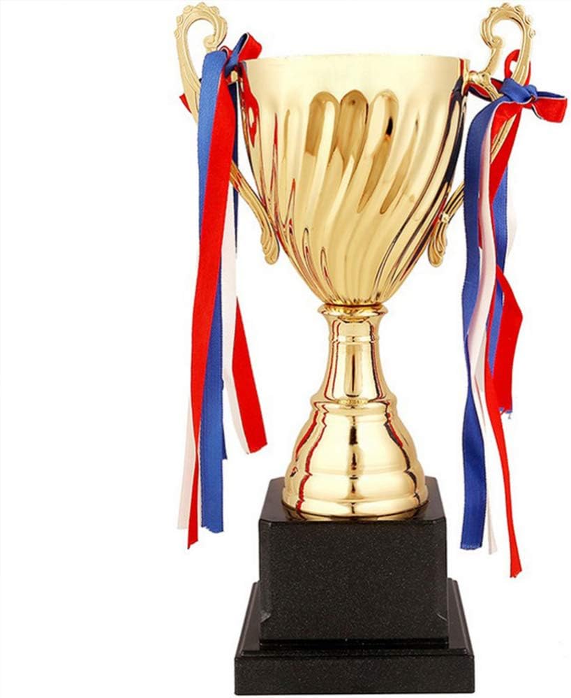 NUOBESTY Gold Award Trophy Metal Trophy Sports Match Trophy School Tournament Honor Competitive Champion Trophy for Sports Competitions Spelling Bees Party Favors