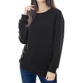 Smallshow Fleece Maternity Nursing Sweatshirt Long Sleeve Breastfeeding Tops