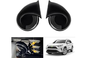Autorder Car Horn Kit for Toyota RAV4 2025 2024 2023 2022 2021 2020 2019 Accessories 12V Snail Horn Waterproof High Low Tone Car Trumpet Replacement (Black)