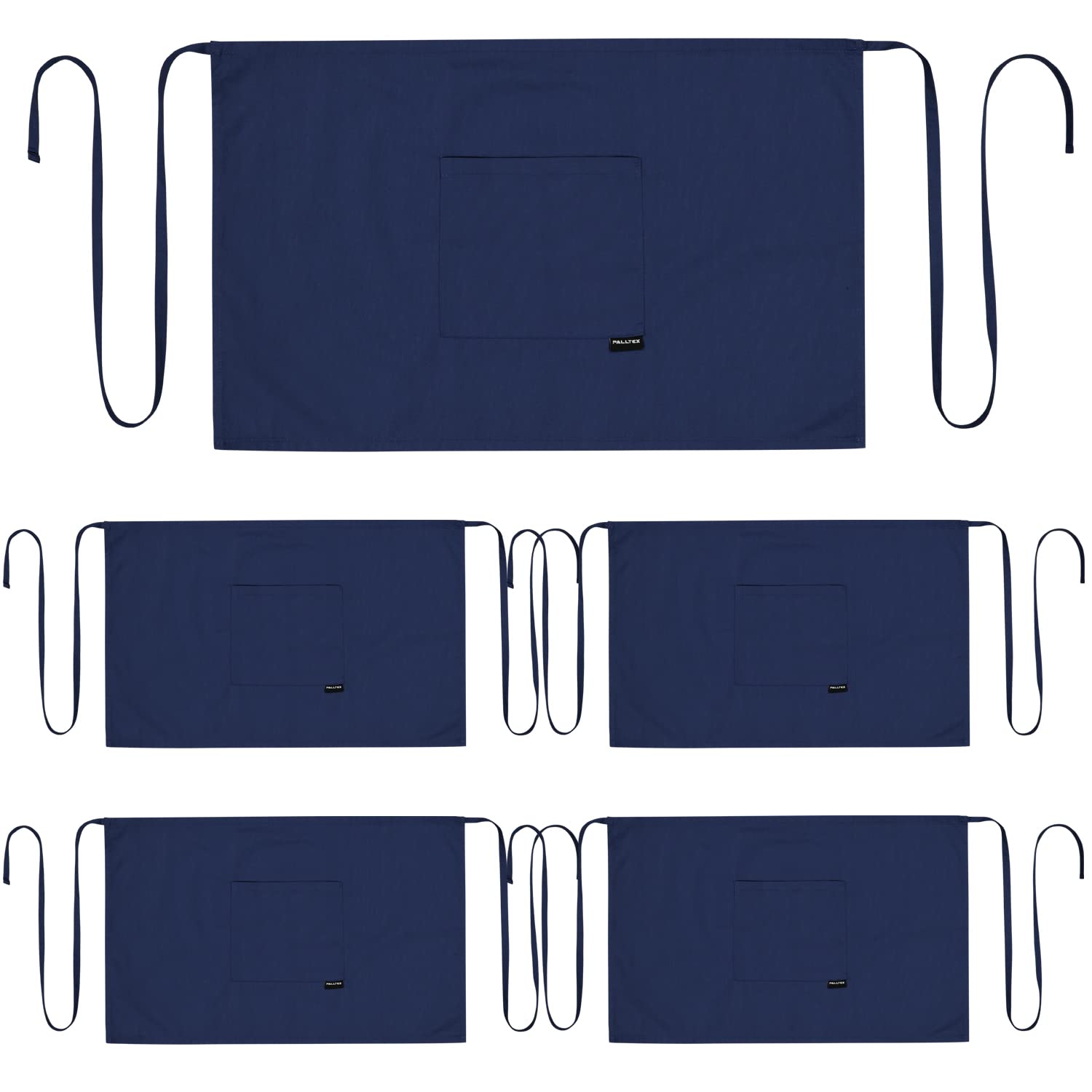 PALLTEX Amaya Unisex Cooking Apron Men Short Cooking Apron Women Short Apron Women Apron Men for Cooking Crafts Painting Baking, Blue - 5 pieces, One Size