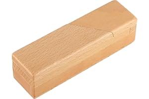 Wooden Brain Teaser Secret Opening Puzzle Box Handmade 3D Brain Teaser Puzzle Magic Wooden Mysterious Box Gift Box Cube Game Box IQ Toys by AHYUAN (1PACK)