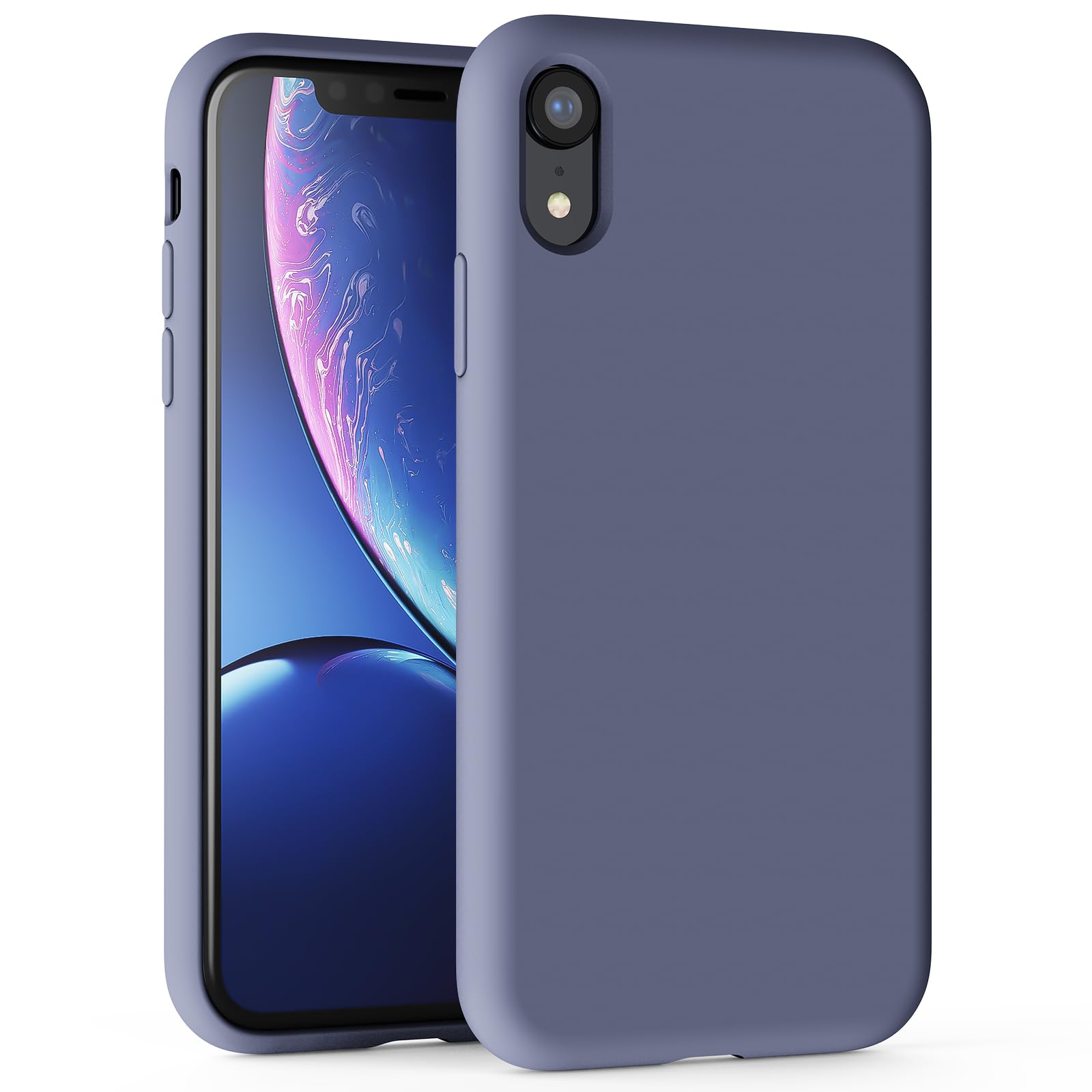 TAXXOE Silicone Case Compatible with iPhone XR Case Soft Ultra Slim Protective Shockproof Liquid Silicone Phone Case,Anti-Scratch Microfiber Lining, 6.1" Lavender — image 1