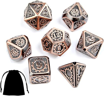 Amazon Com D D Metal Dice Set 7die Solid Polyhedral Dungeons And